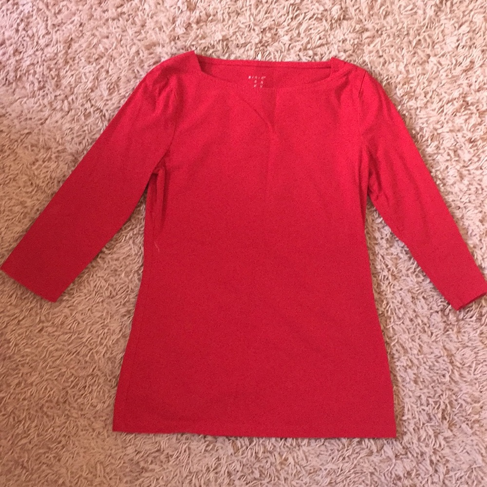 Red long sleeve top